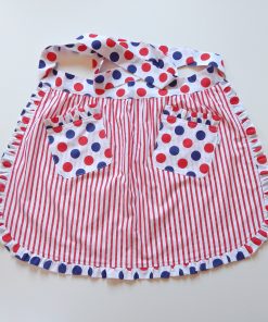 Apron - Navy Polka Dot