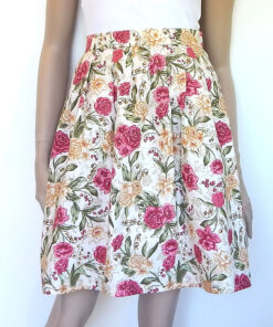 Suknja - Cvjetna Bordo